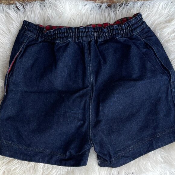 Philosophy Dark Blue Lightweight Pull on 100% Cotton Elastic Denim Shorts Size 2 - Picture 4 of 9